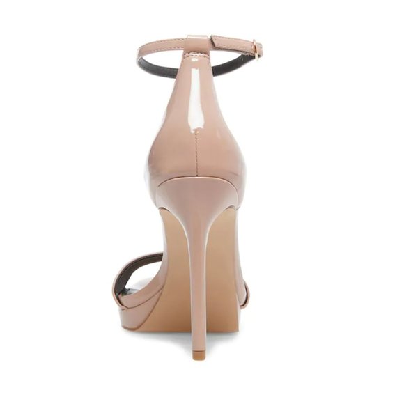 Madden Girl Flashy Ankle Strap Fawn Patent Heels - Picture 4 of 16